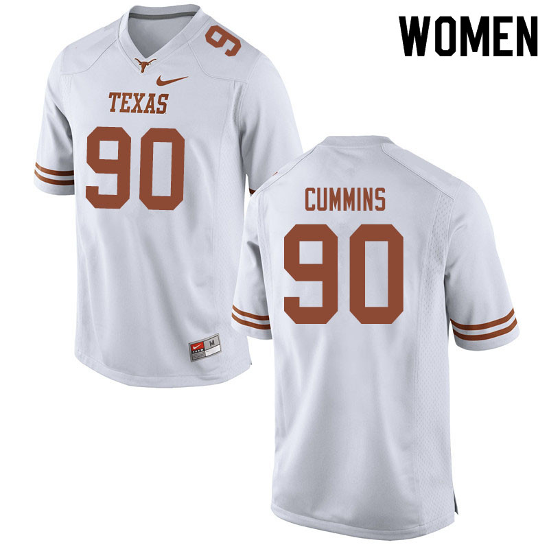 Women #90 Rob Cummins Texas Longhorns College Football Jerseys Sale-White